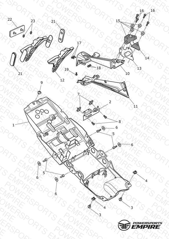 Rear Mudguard & Number Plate Bracket