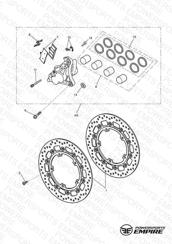 Front Brake Caliper & Discs