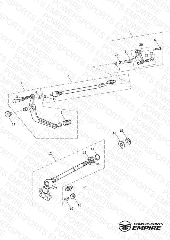 Gear Change Mechanism - Excluding 675R - 540563 > (Except 540615 & 540625)