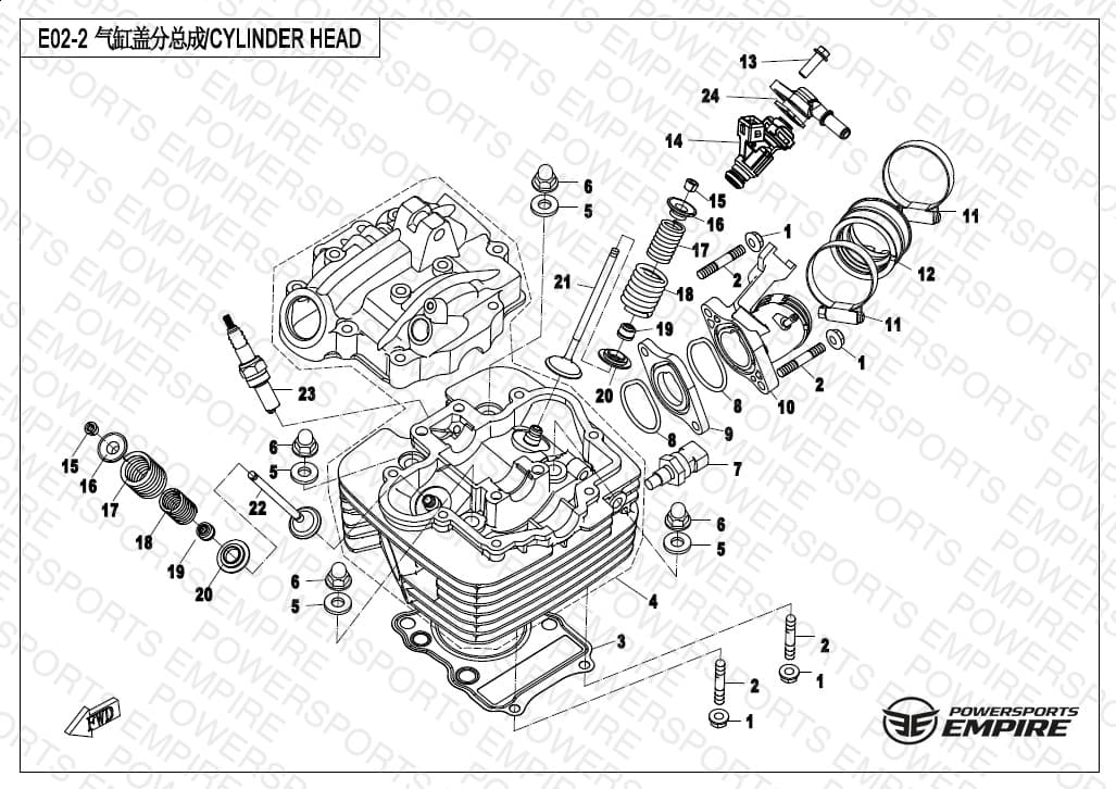 E02-2 — CYLINDER HEAD ASSY.