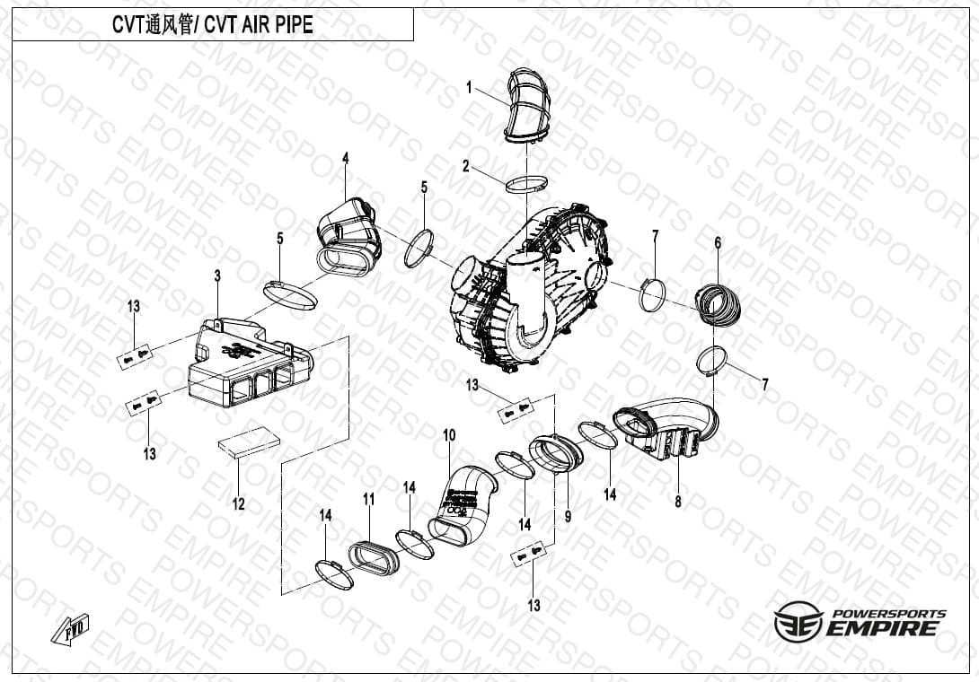 F00-2-V2 — CVT AIR PIPE