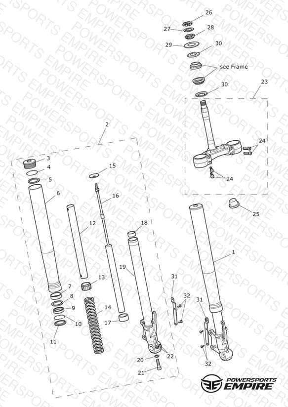 Front Forks & Yokes - Low Ride Height Version Only