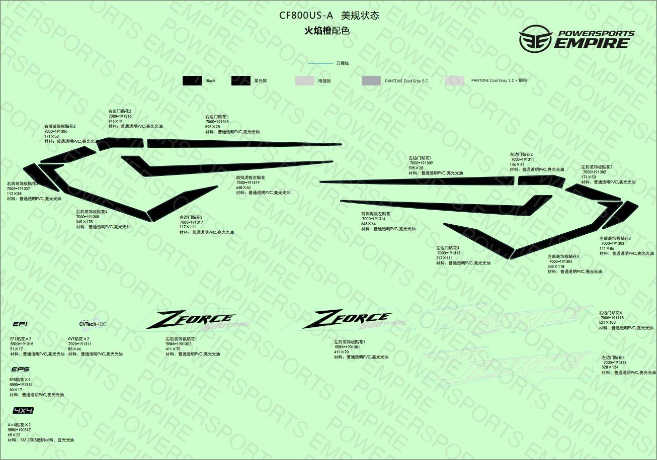 F19-1-A — DECAL KITS(LAVA ORANGE)