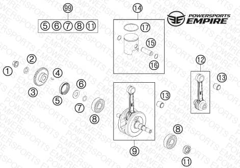 CRANKSHAFT, PISTON