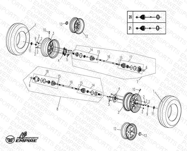 F13 — REAR WHEEL ASSY