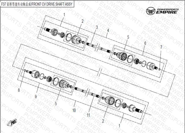 F27 — FRONT CV DRIVE SHAFT ASSY