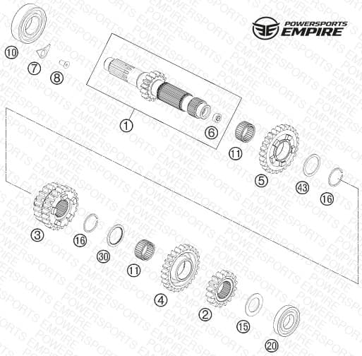 TRANSMISSION I - MAIN SHAFT