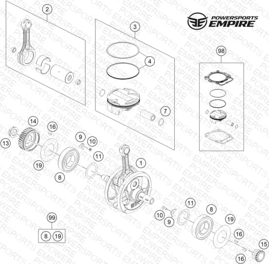 CRANKSHAFT, PISTON