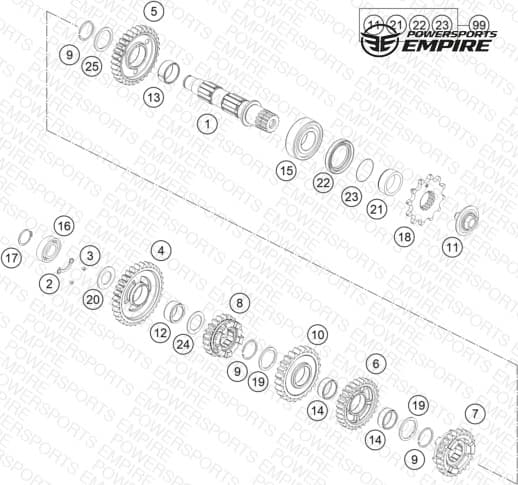 TRANSMISSION II - COUNTERSHAFT