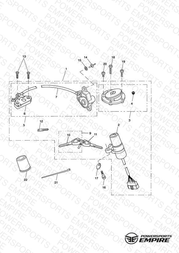 Ignition Switch & Lock Set - 333179 >