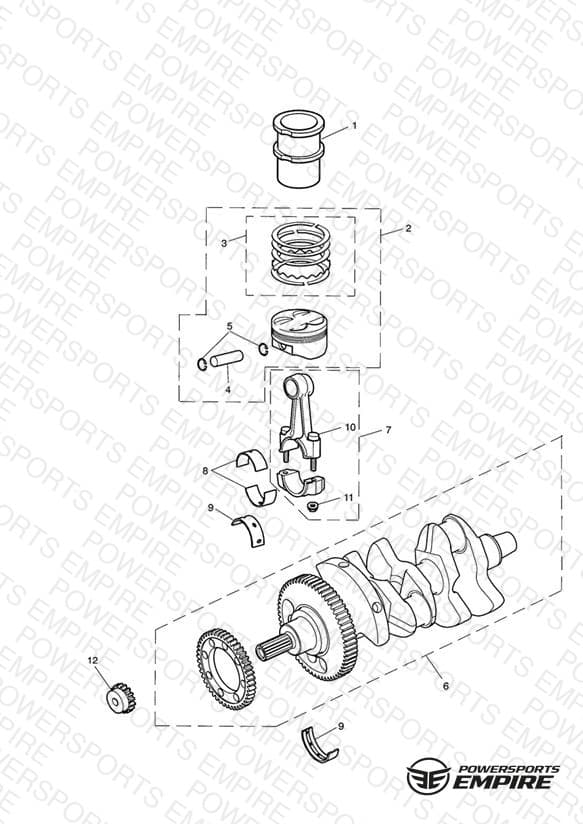 Crankshaft, Connecting Rods, Pistons & Liners
