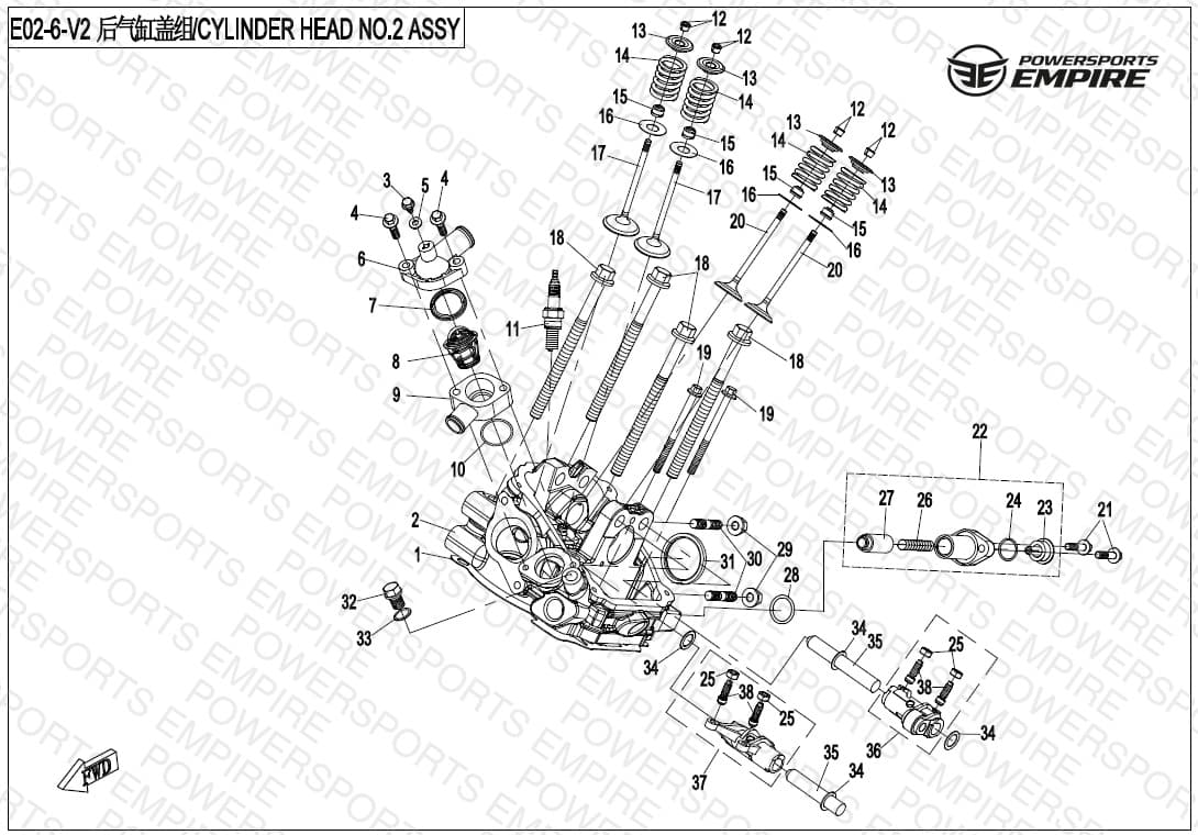 E02-6-V2 — CYLINDER HEAD NO.2 ASSY.