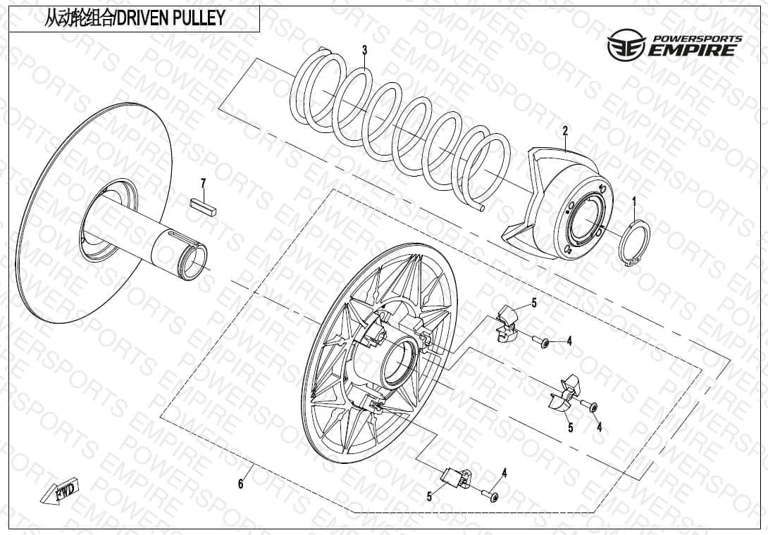 E05-2-B — DRIVEN PULLEY(CVtech)
