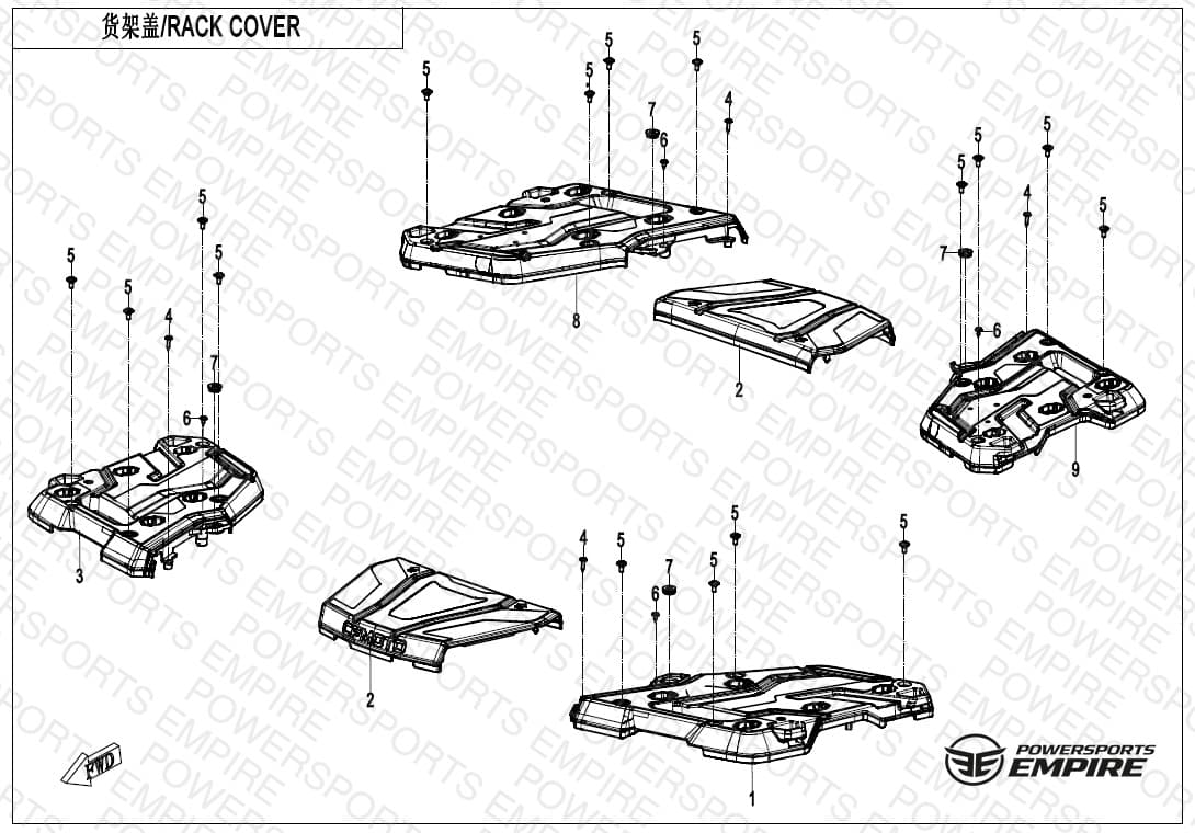 F14-B-2 — RACK COVER(THREE BOXES)