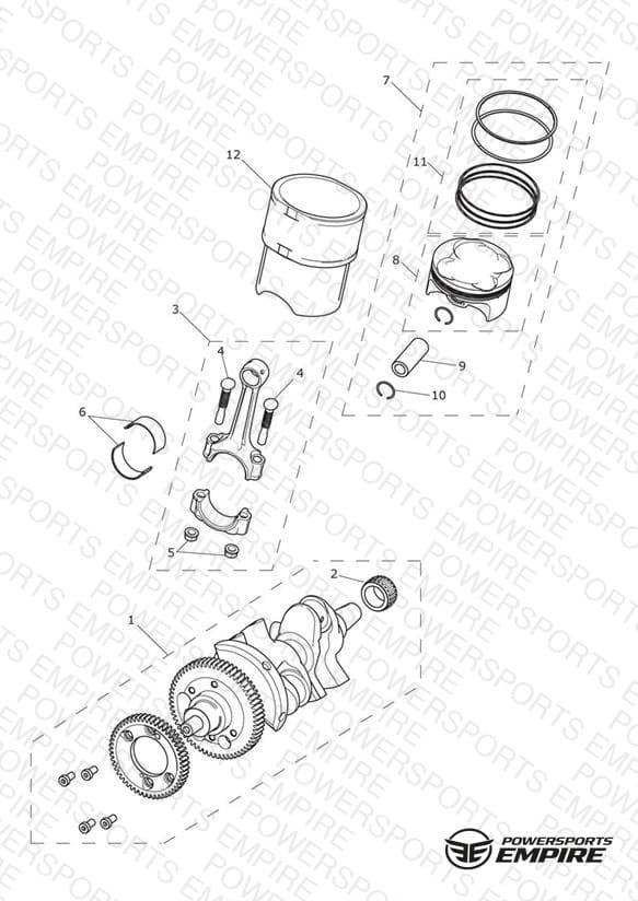 Crankshaft, Connecting Rods, Pistons & Liners