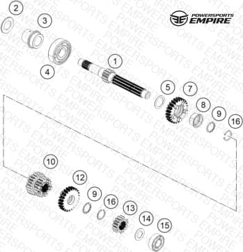 TRANSMISSION I - MAIN SHAFT