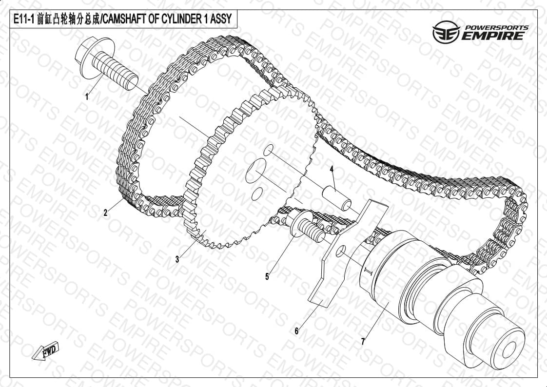 E11-1 — CAMSHAFT OF CYLINDER 1 ASSY