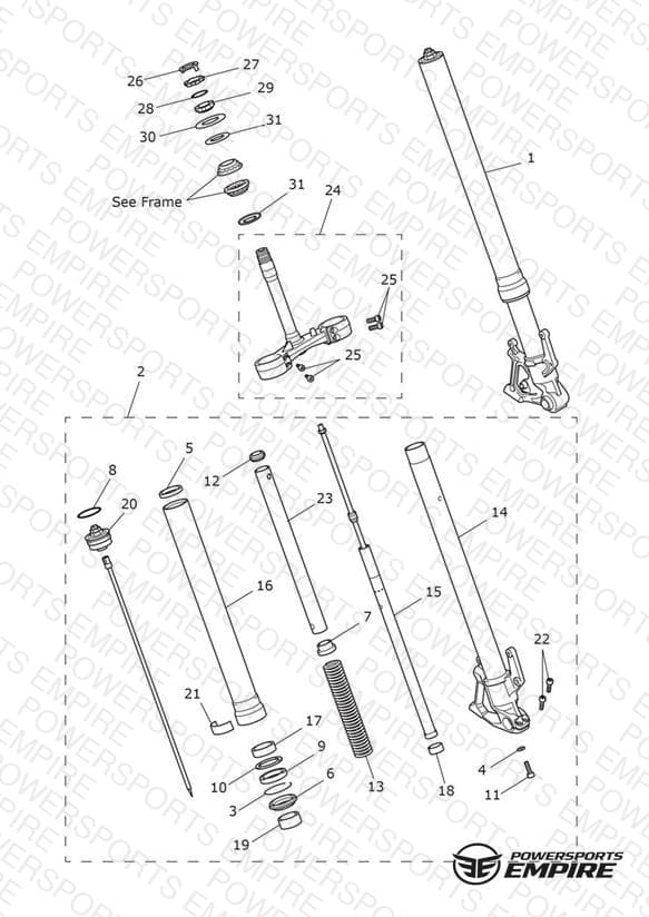 Front Forks & Lower Yoke Assy