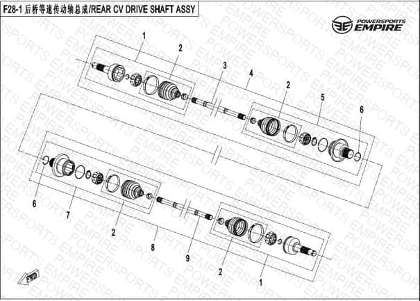 F28-1 — REAR CV DRIVE SHAFT ASSY.(ODM)