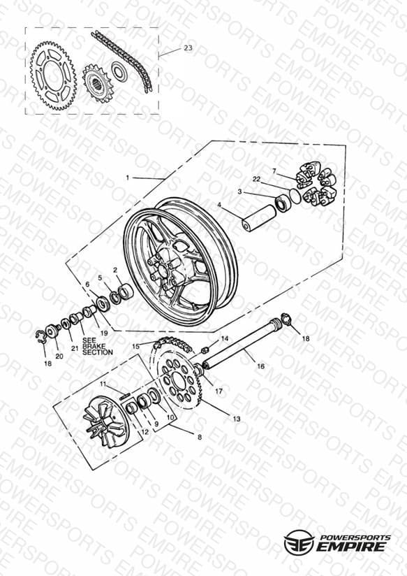 Rear Wheel/Final Drive 750cc Model