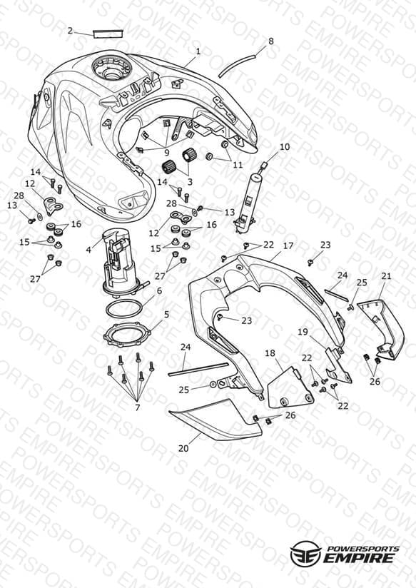 Fuel Tank, Fuel Pump & Fittings